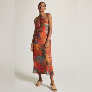 NWT Farm Rio x Anthropologie Halter Maxi Dress Size Large